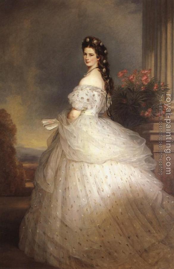 Franz Xavier Winterhalter : Empress Elisabeth of Austria with diamond stars on her hair